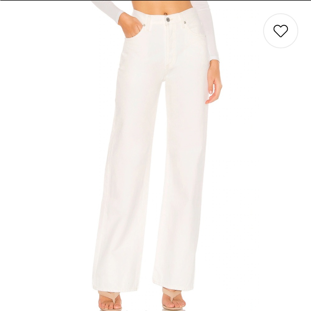Citizens Of Humanity White Straight Leg Jeans